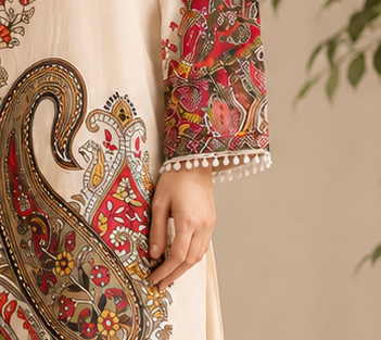 Gulbahar Ivory suit set