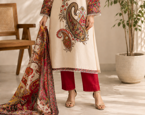 Gulbahar Ivory suit set