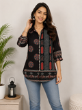 Ajrakh print shirt kurti