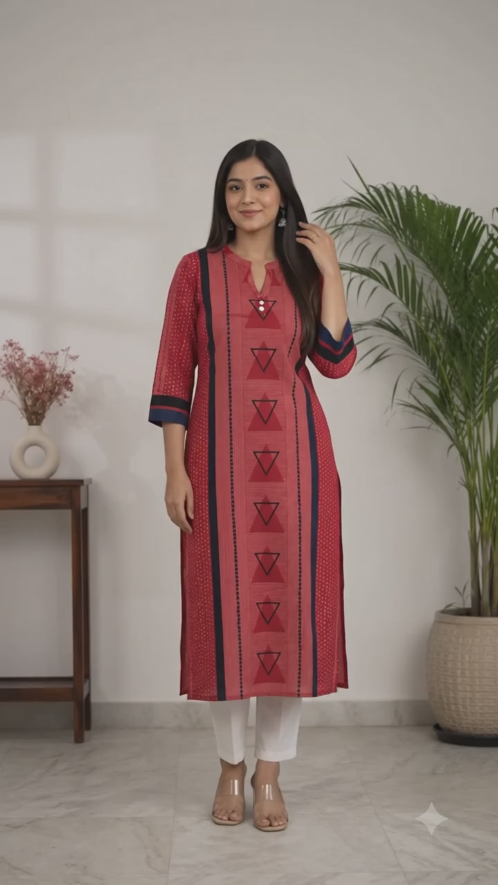Geometrical Print Kurti